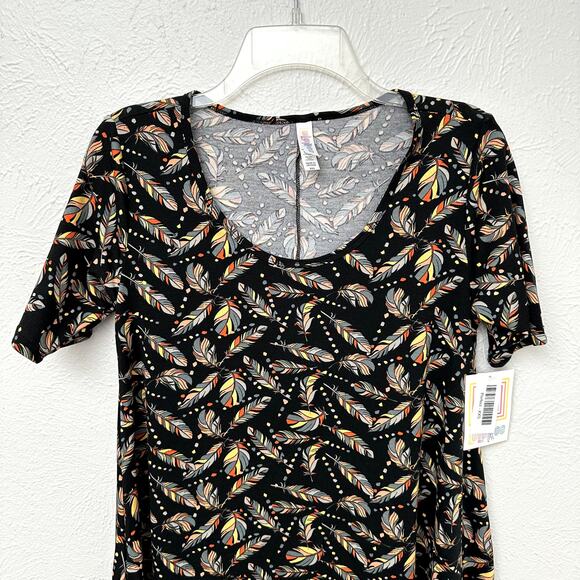 NWT LuLaRoe Feathers Perfect T-Shirt Tunic Length - Picture 2 of 9